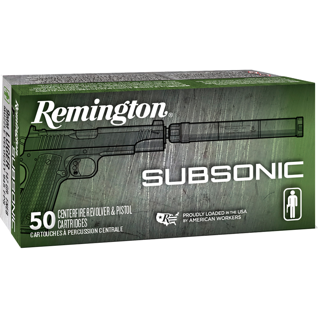 Remington Subsonic 9mm Luger 147 gr FNEB 50 rd