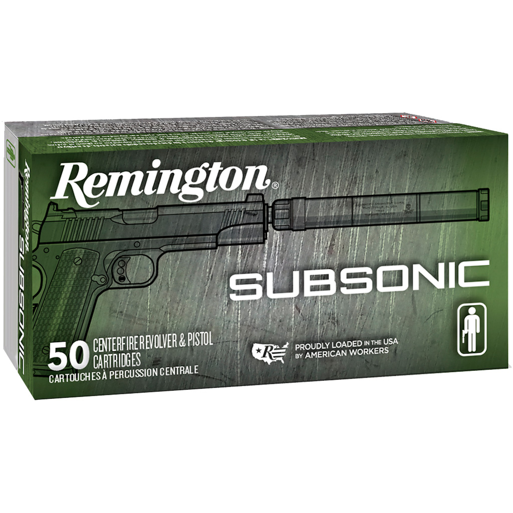 Remington Subsonic .45 ACP 230 Grain FNEB 50-Round Box