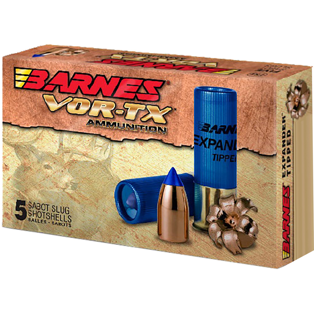 Barnes VOR-TX 12 Gauge 2-3/4" 438 Grain Expander Tipped Slug (5 Rounds)