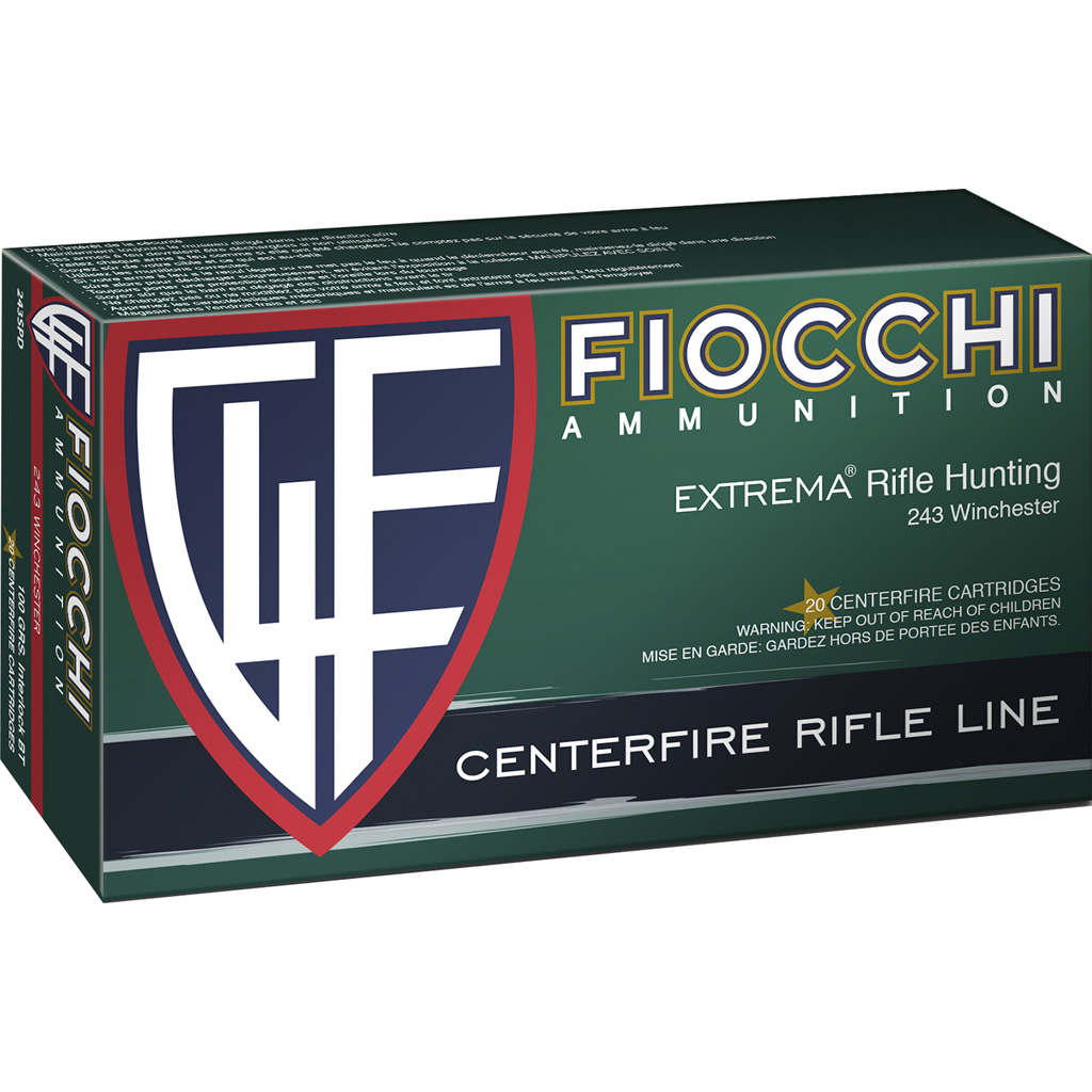 Fiocchi Field Dynamics .243 Win 100 Grain Pointed Soft Point (PSP) 20-Round Box