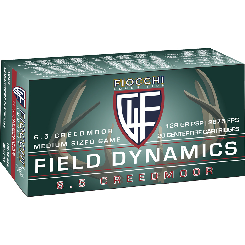 Fiocchi 6.5 Creedmoor 129 Grain PSP (Field Dynamics) Ammunition
