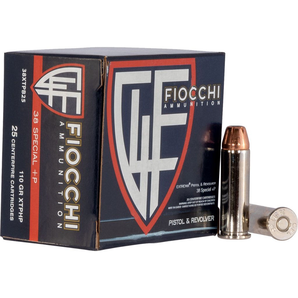 Fiocchi Hyperformance Defense .38 Special +P 110 Grain XTP HP Pistol Ammunition