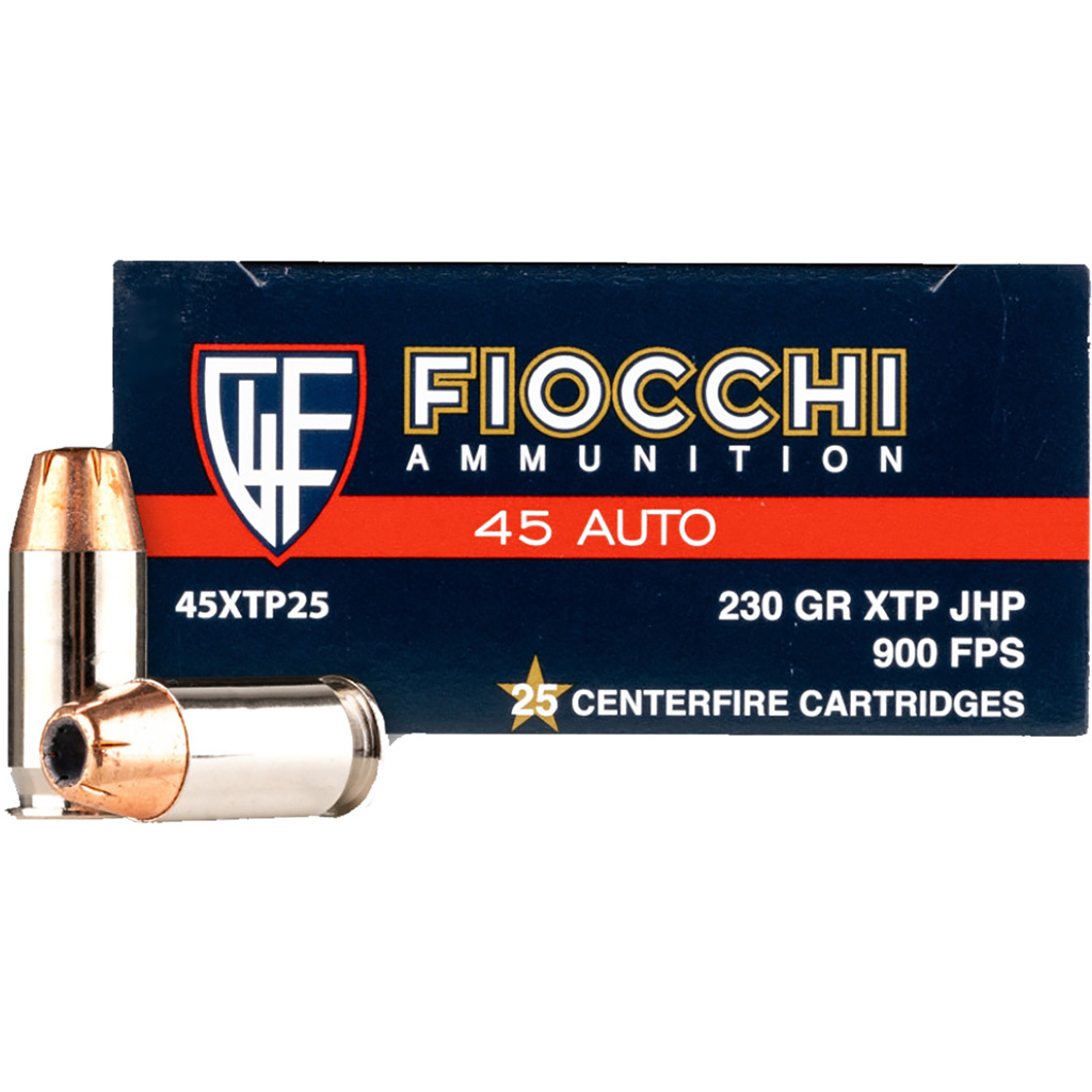 Fiocchi Hyperformance Defense .45 ACP 230 Grain XTP Hollow Point Ammo (25 Rounds)