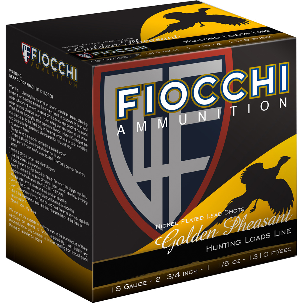 Fiocchi Golden Pheasant 16 Gauge 2.75 in 1-1/8 oz #5 Lead Shotshells (25 Rounds)