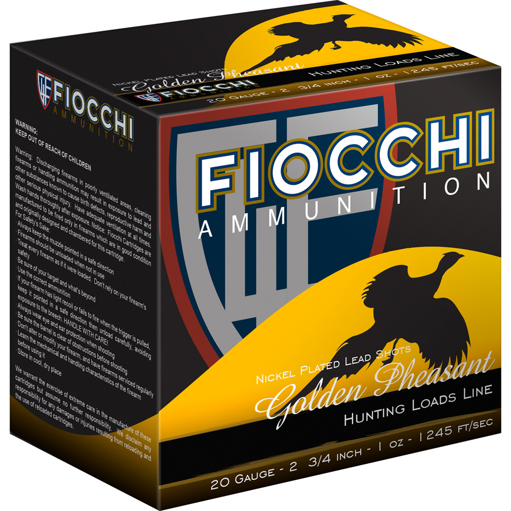 Fiocchi Golden Pheasant 20 Gauge 2.75" 1 oz #6 Shotgun Shells