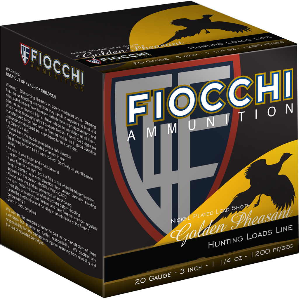Fiocchi Golden Pheasant 20 Gauge 3 in 1 1/4 oz #5 Shotgun Shotshell (25 Rounds)