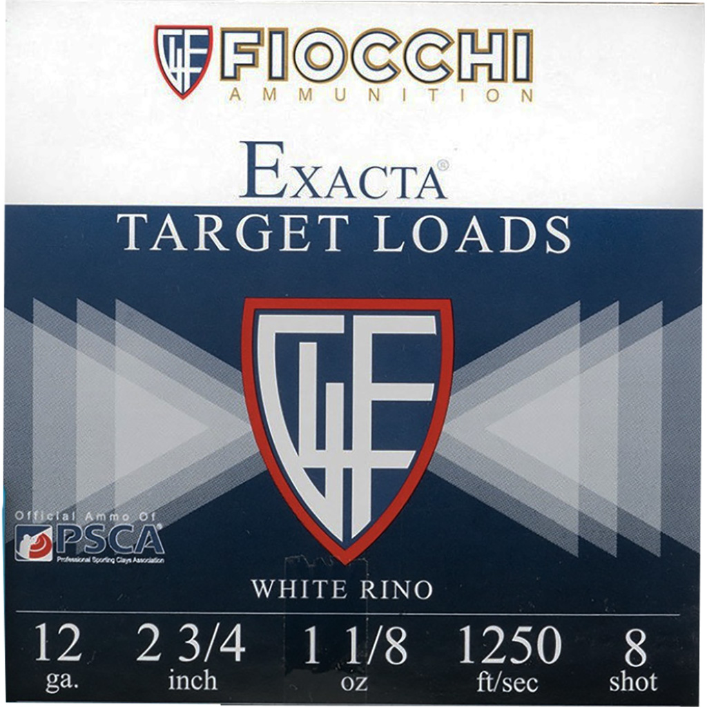 Fiocchi White Rino Exacta Target 12 Gauge 25-Round Shotshells