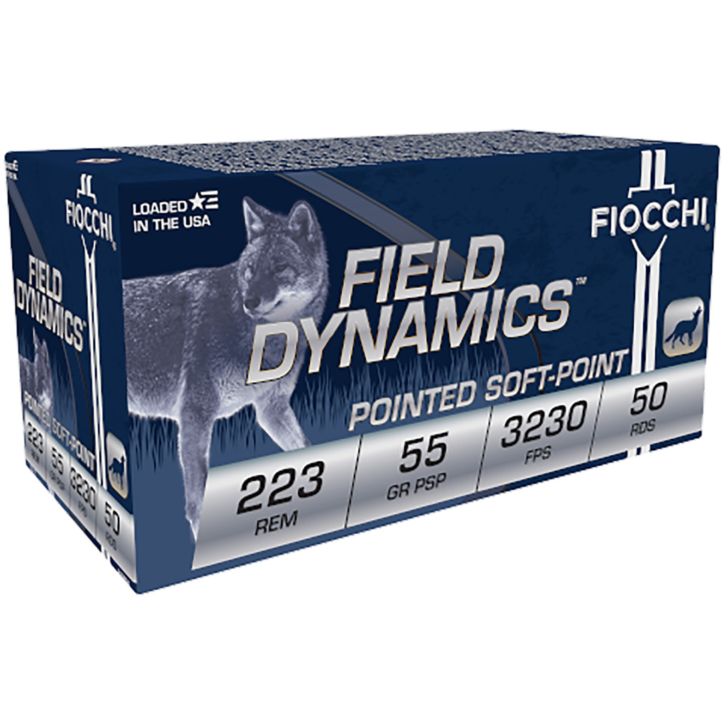 Fiocchi Field Dynamics .223 Remington 55 Grain PSP Rifle Ammunition (500 Rounds)