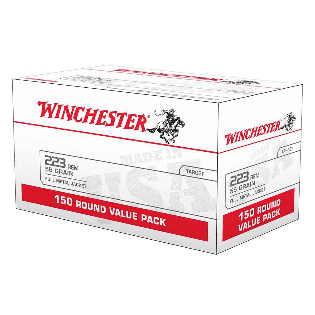 Winchester USA White Box W223150 .223 Rem 55gr FMJ 150rd