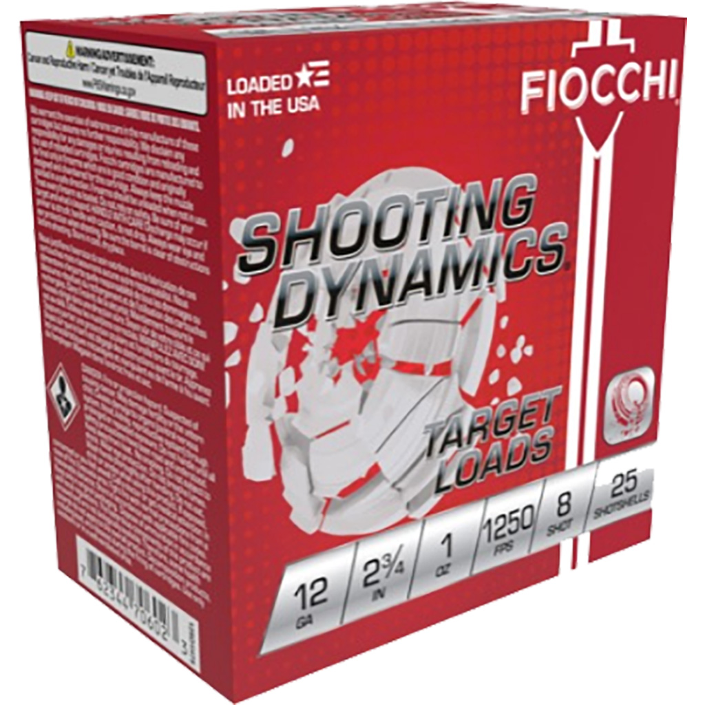 Fiocchi Shooting Dynamics 12 Gauge 2 3/4" #8 Lead Shotshell