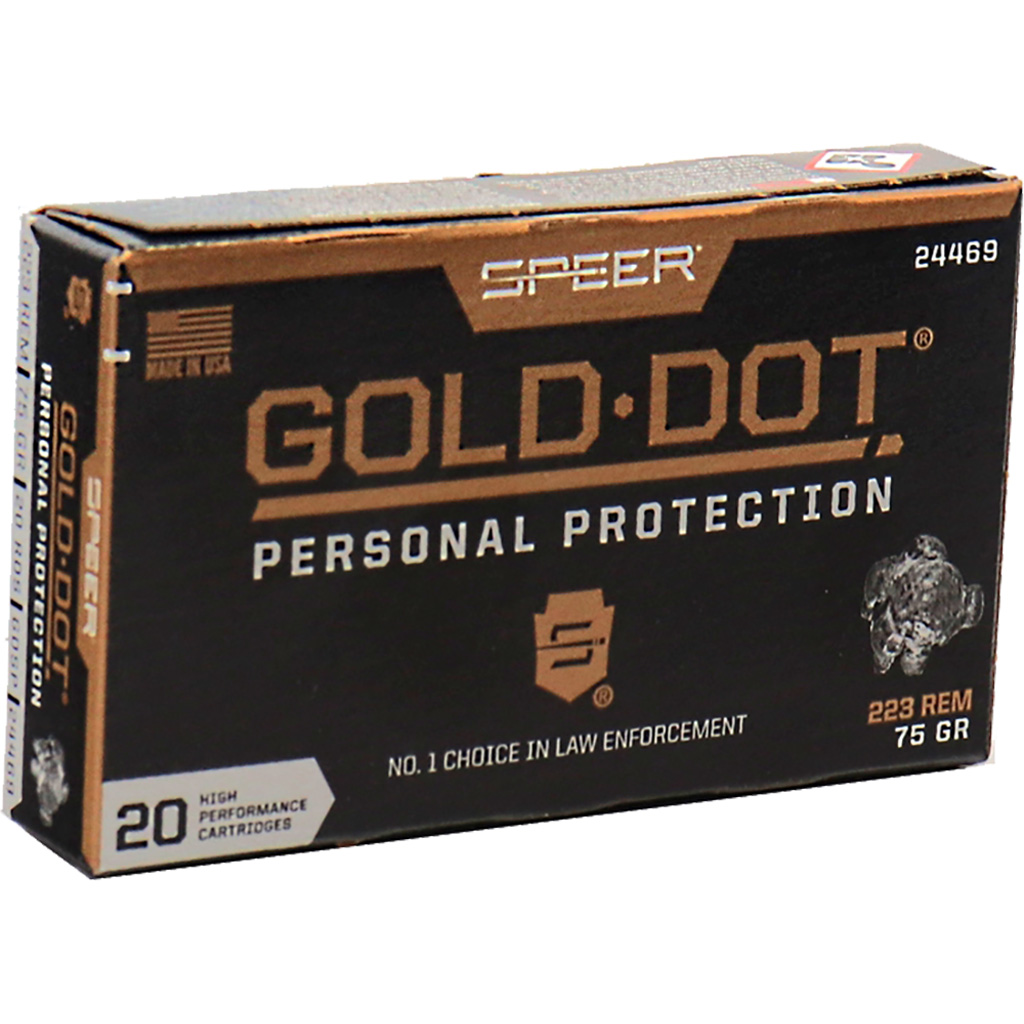 Speer Gold Dot Personal Protection 223 Remington 75gr Soft Point 20-Round Box