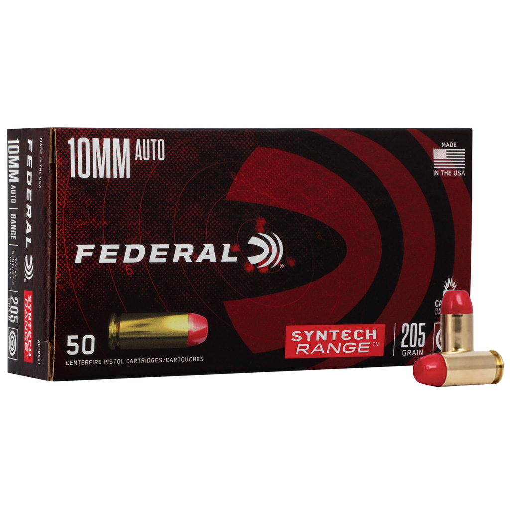 Federal Syntech Range 10mm Auto 205gr Total Synthetic Jacket Ammunition (50 rounds)