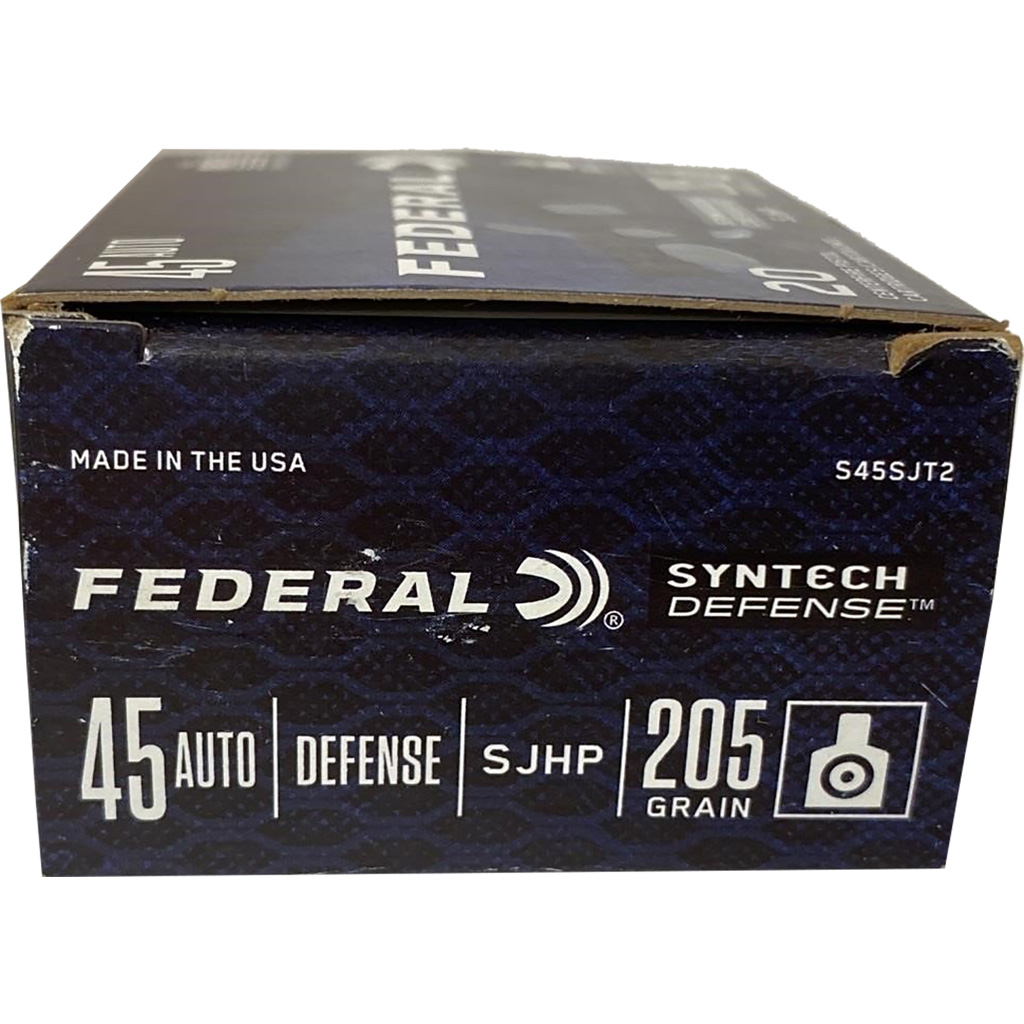 Federal Syntech Defense .45 ACP 205gr SJHP 50rd