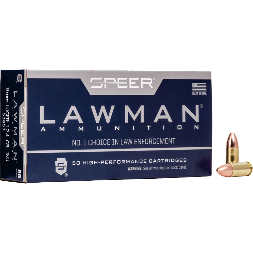 Speer Lawman 9mm Luger 124gr TMJ Training Ammo