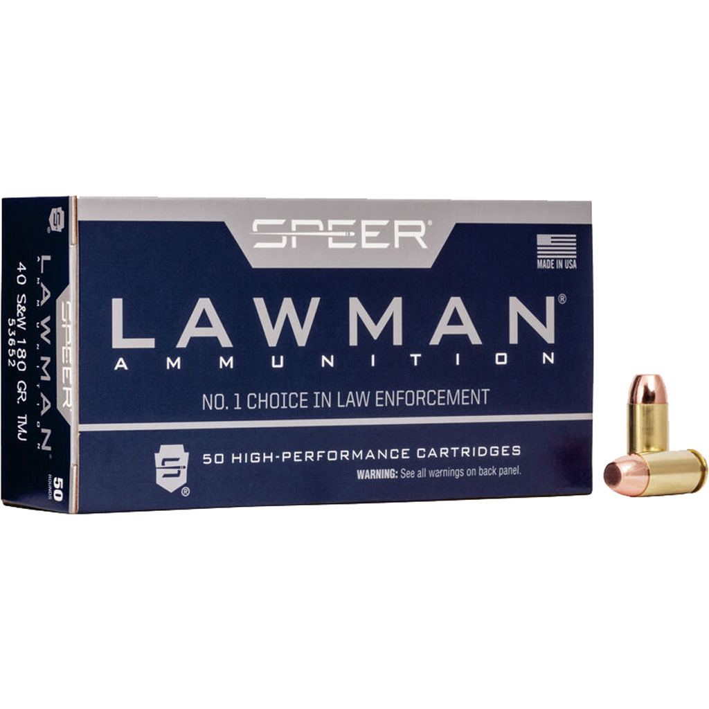 Speer Lawman .40 S&W 180gr TMJ Training Ammo