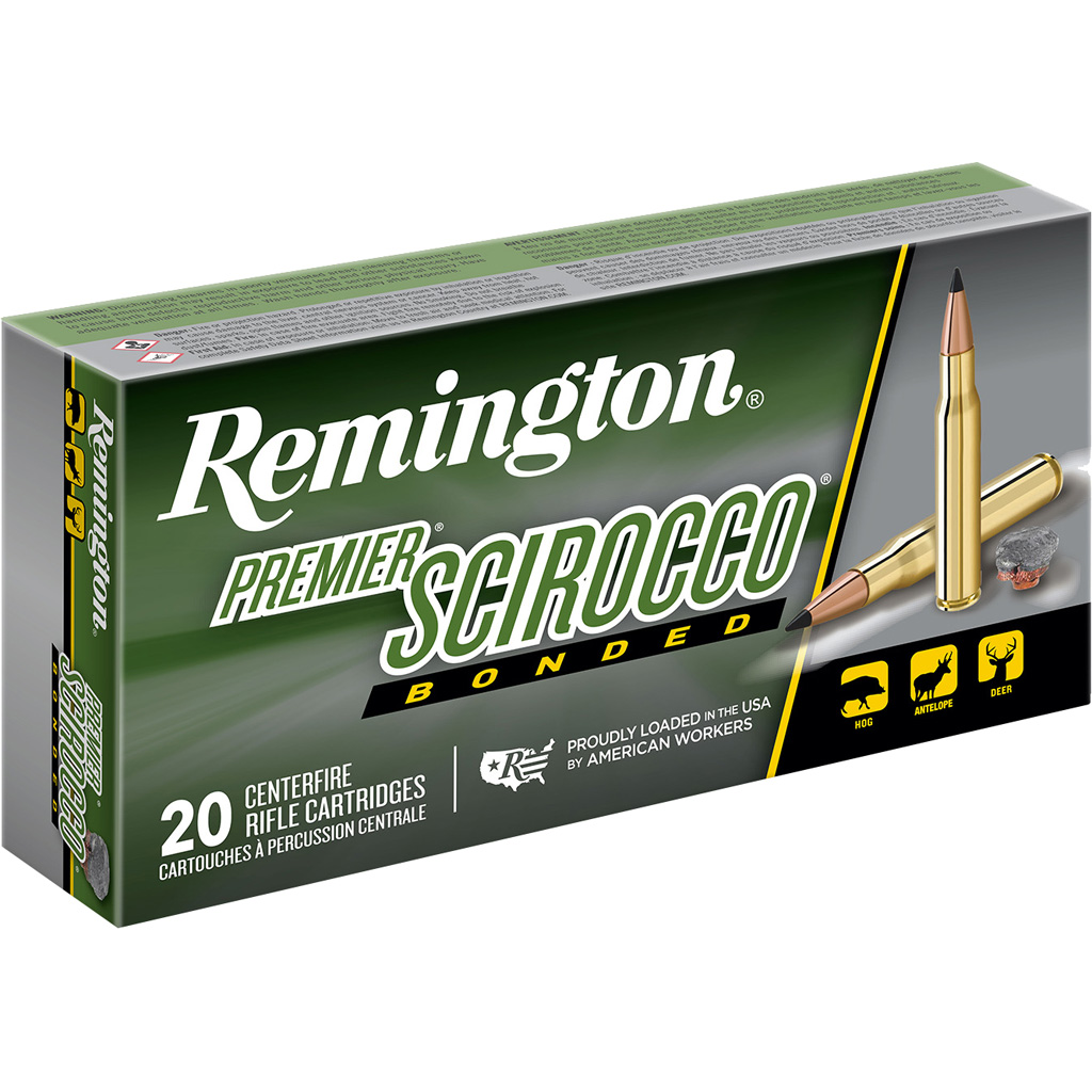 Remington Premier Scirocco Bonded .243 Winchester Rifle Ammunition (20 Rounds)