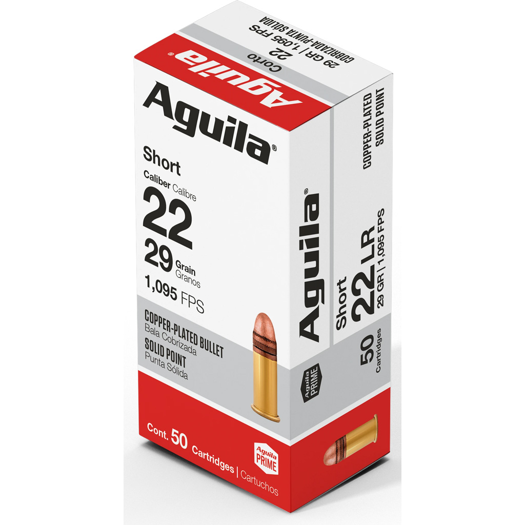 Aguila Super Extra .22 Short High Velocity 29 Grain Rimfire Ammunition (50 Rounds)