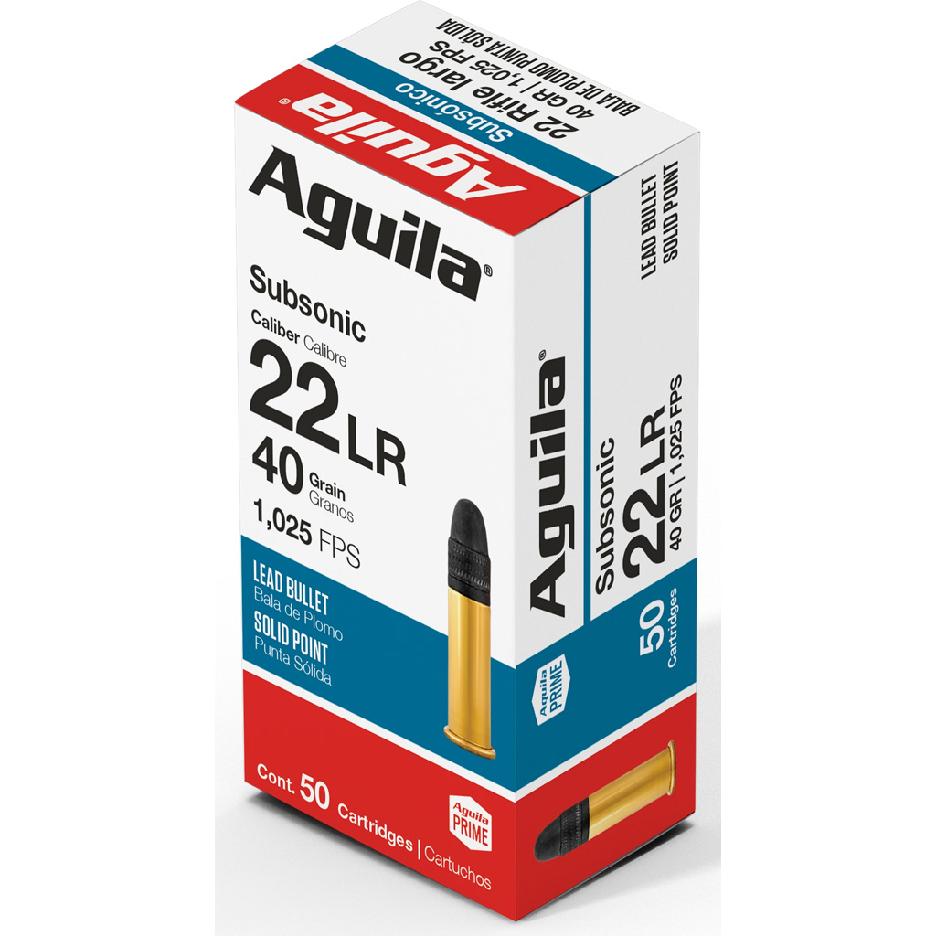 Aguila .22LR Subsonic Solid Point 40gr (50 Rounds)
