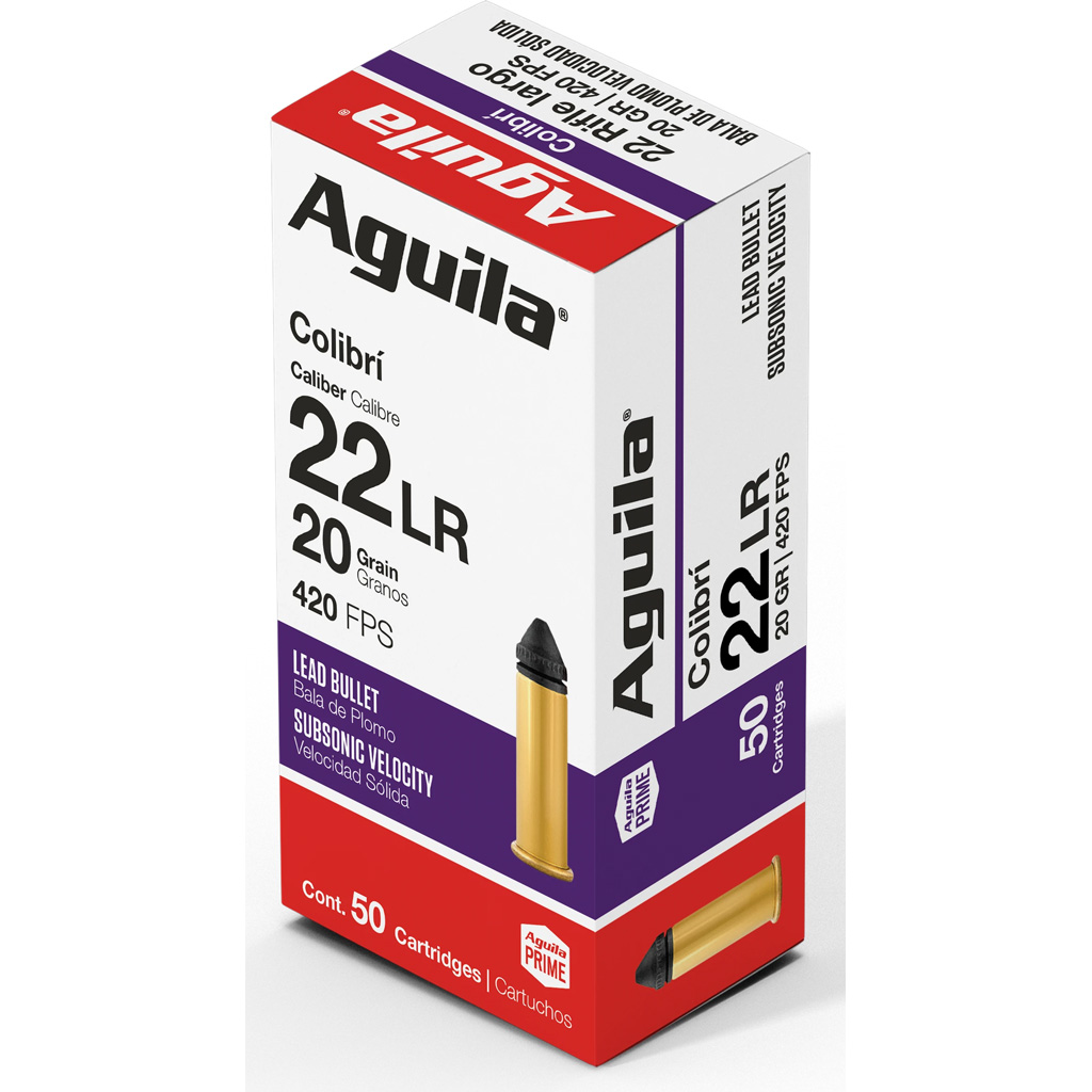 Aguila Colibri .22 LR 20 Grain Powderless Lead Solid Point (50 Rounds)
