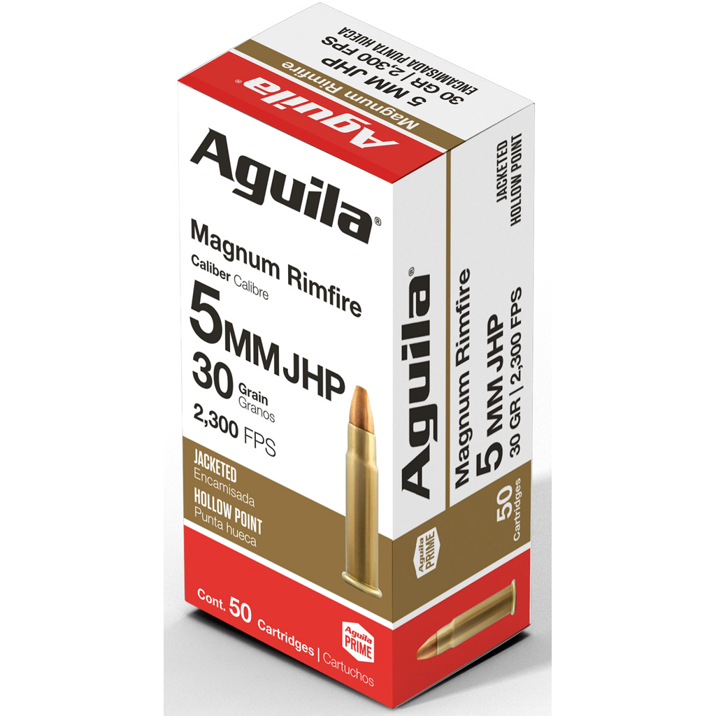 Aguila 5mm Remington Rimfire Magnum 30 gr SJHP (Semi-Jacketed Hollow Point) 50-Round Box