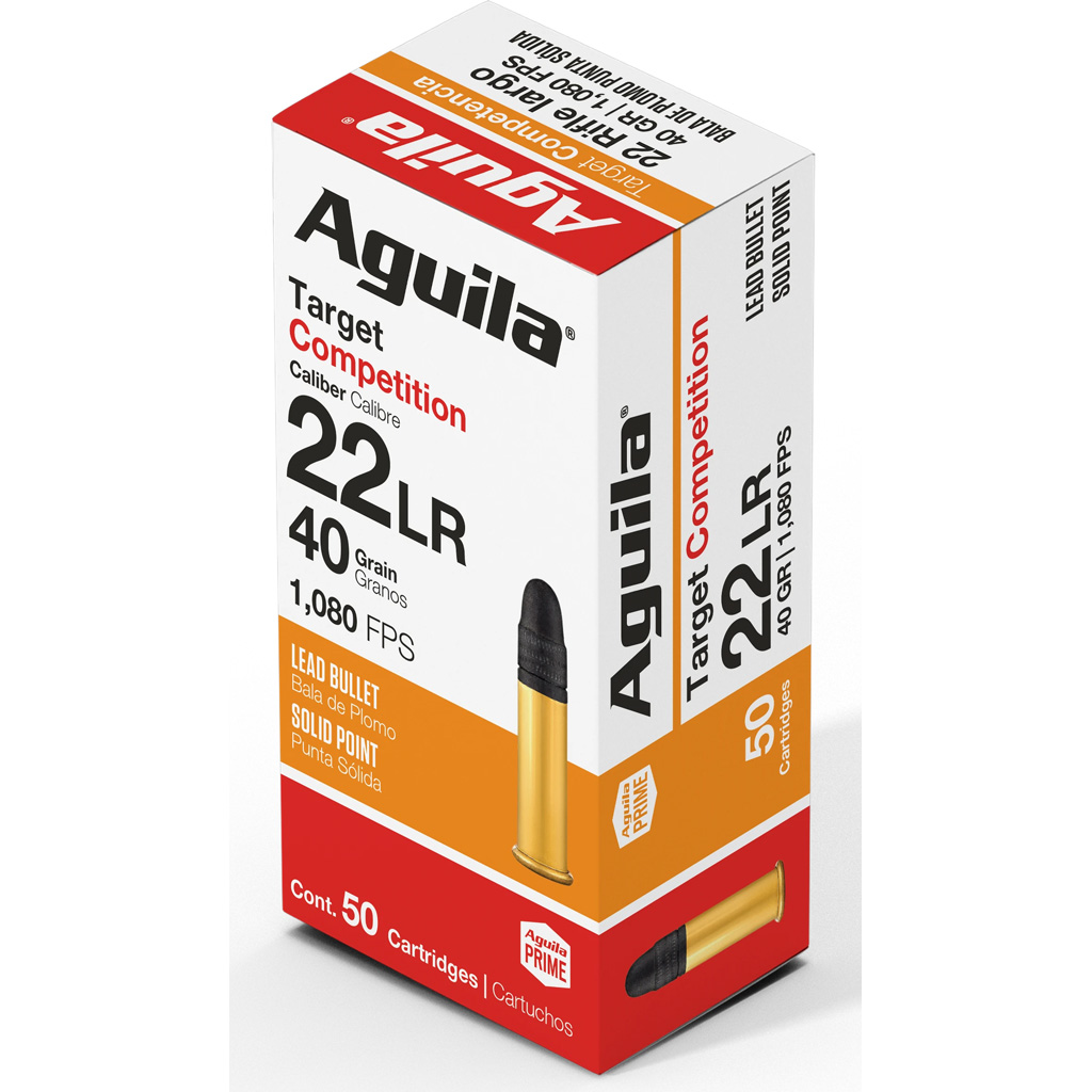 Aguila 22LR Target Competition 40gr Lead Solid Point 50rd