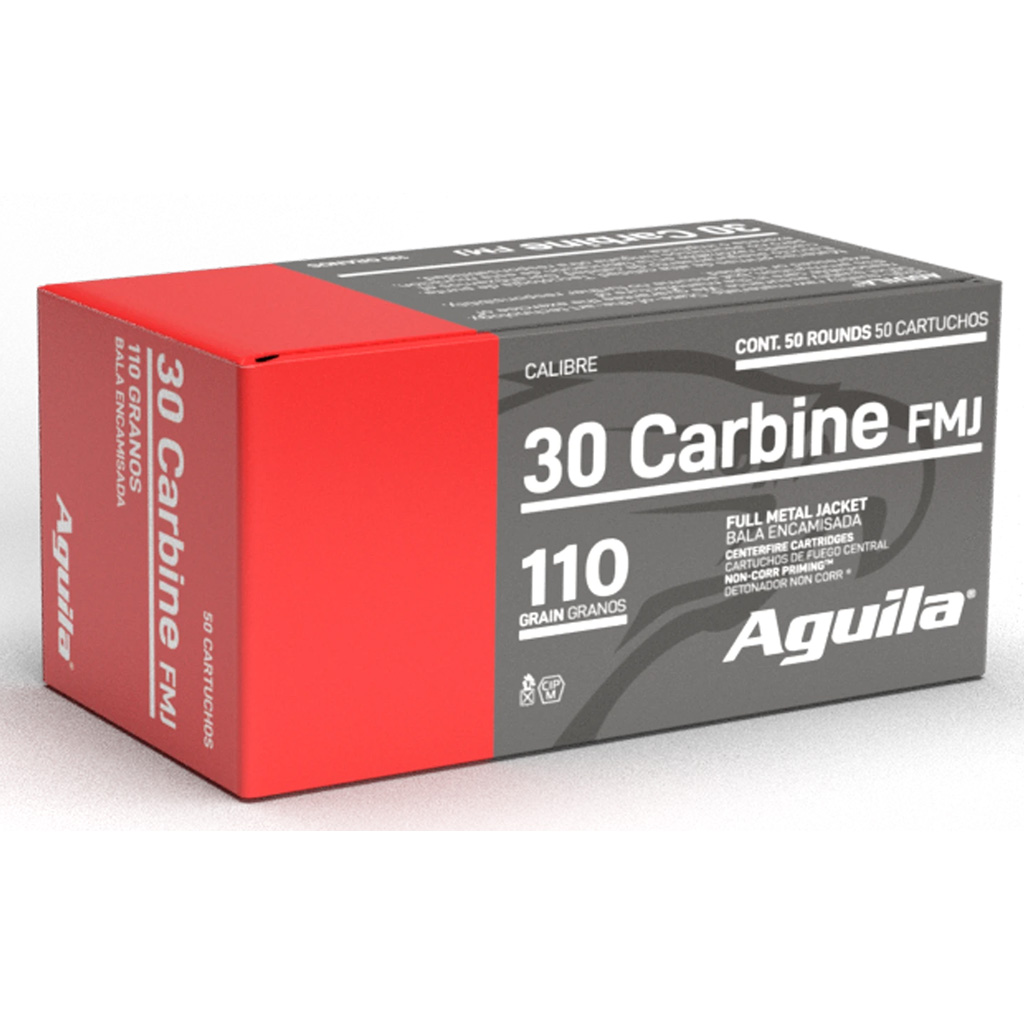 Aguila .30 Carbine 110gr FMJ Ammunition (50rd Box)