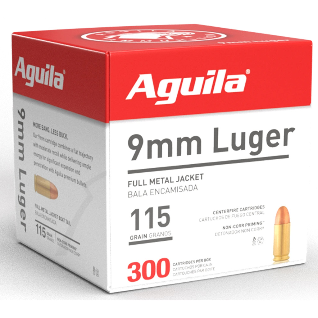 Aguila 9mm Luger 115gr FMJ 300rd