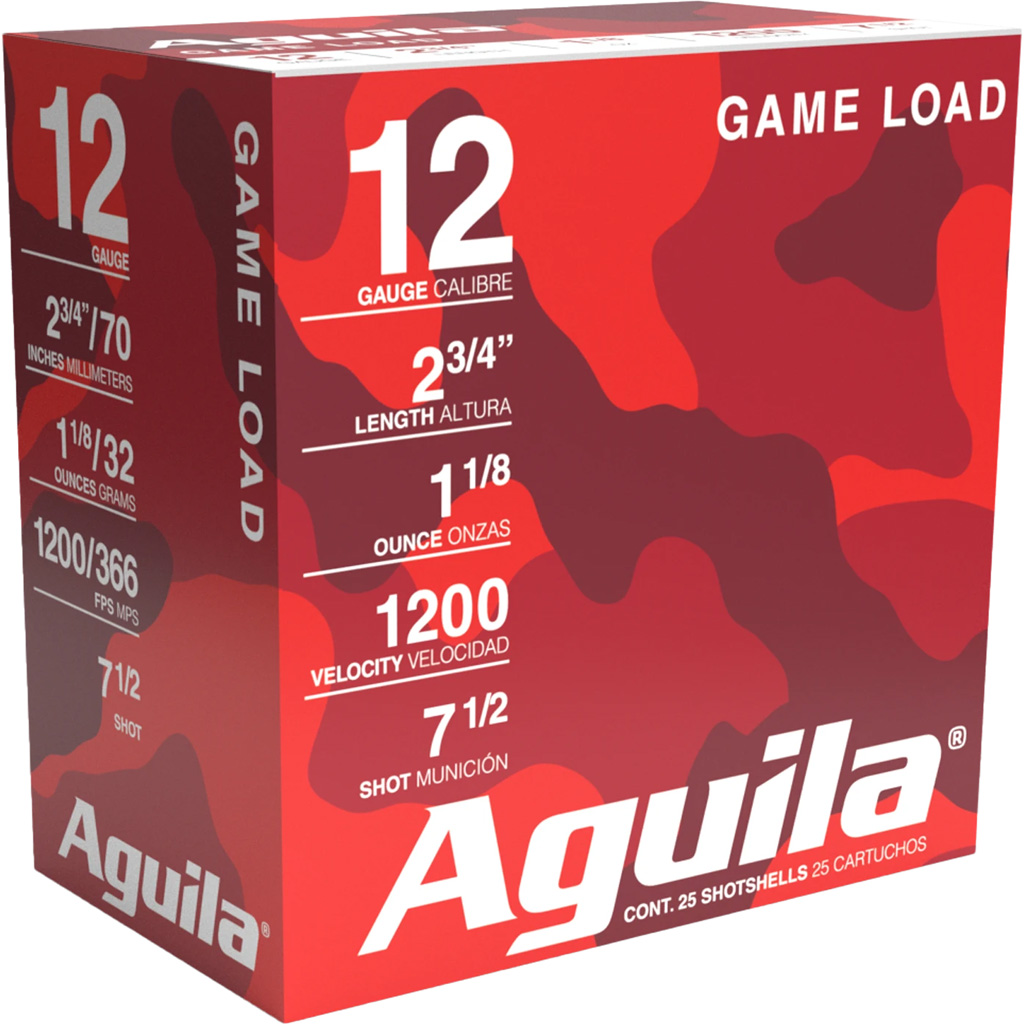 Aguila Standard Velocity Game Load 12 Gauge 2-3/4" 1-1/8 oz #7.5 Shot 25rd