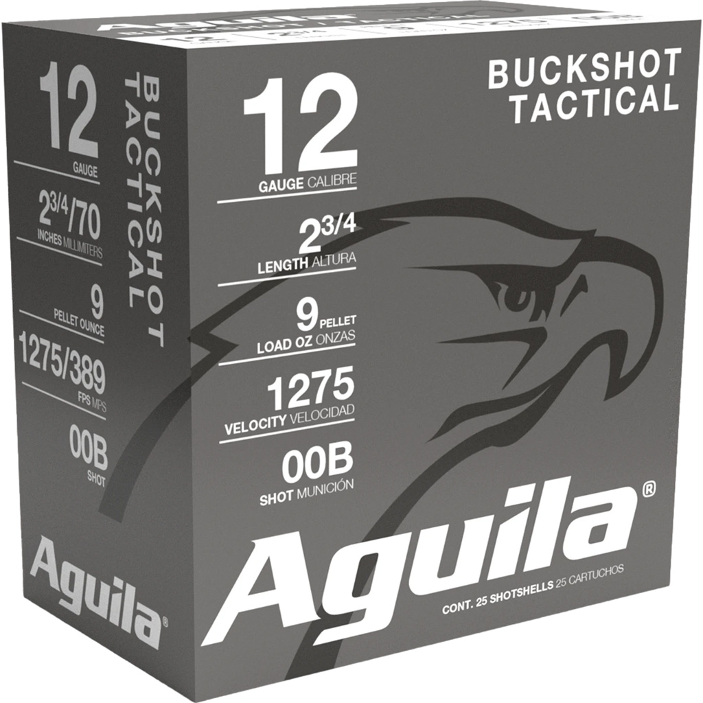 Aguila High Velocity Buckshot 12 Gauge 2-3/4 in. #00 (00B) 25 Rounds