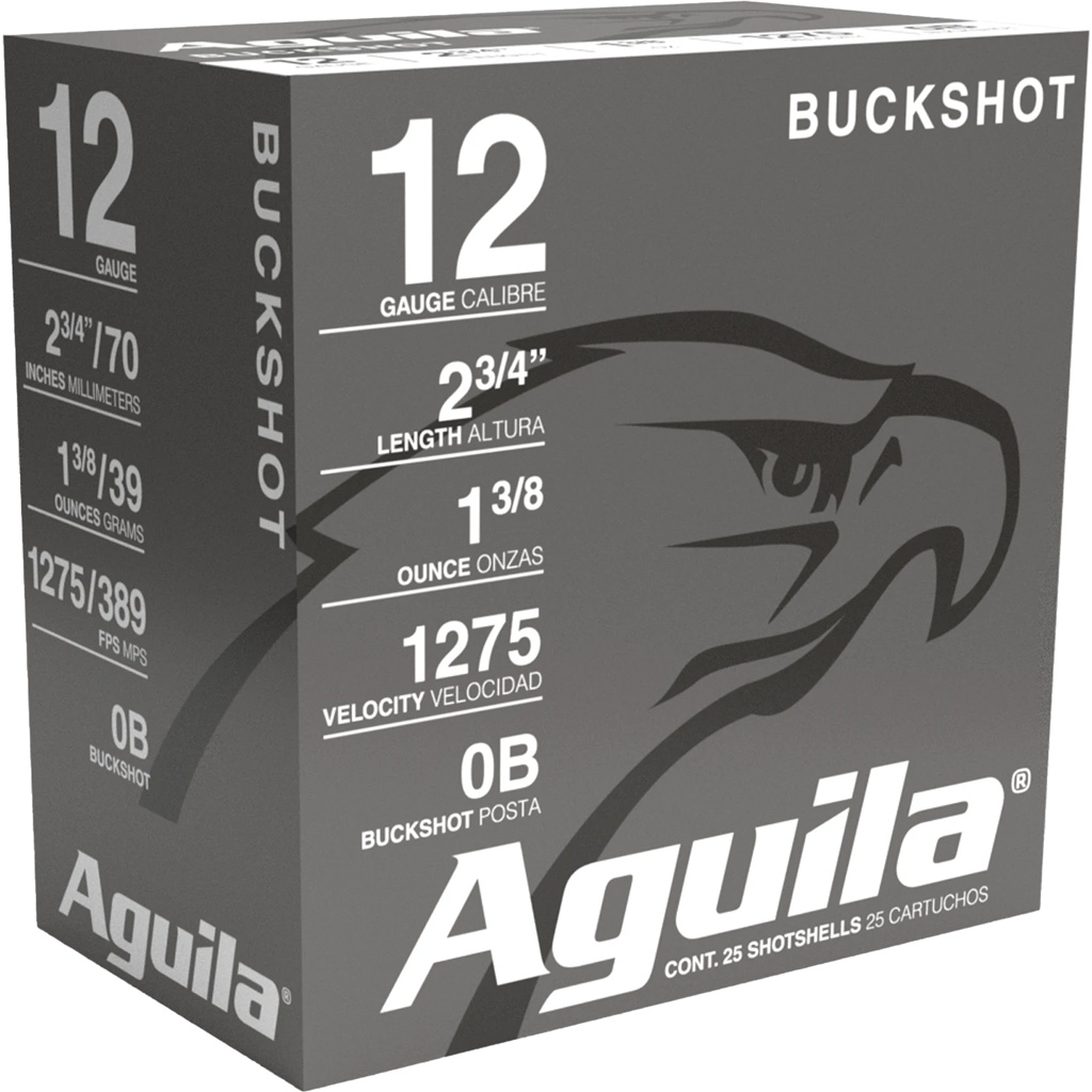 Aguila 12 Gauge 2-3/4" 0 Buckshot 25-Round Shotshell