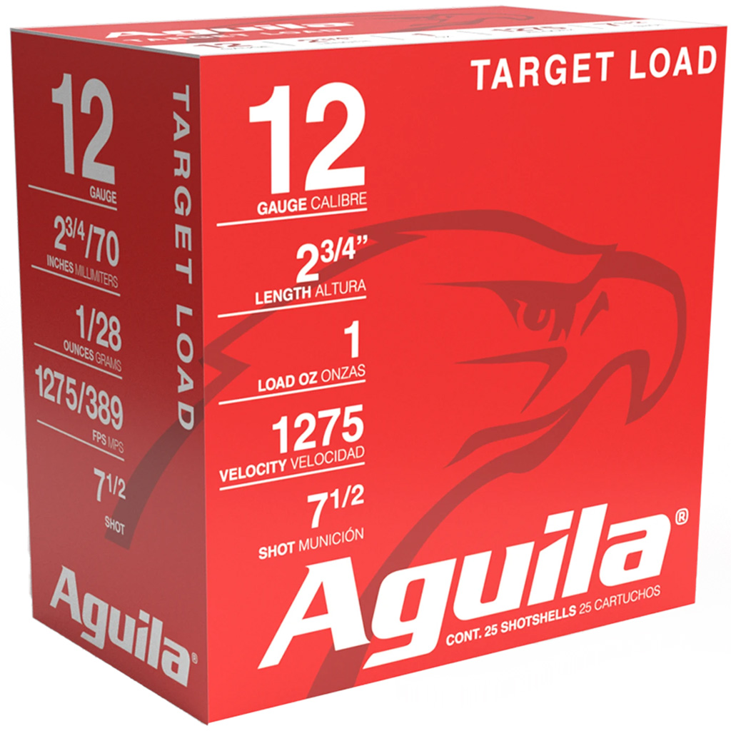 Aguila Target Load 12 Gauge 2-3/4 in Shotshell #7.5 (1 oz, 1275 fps, 25 Rounds)