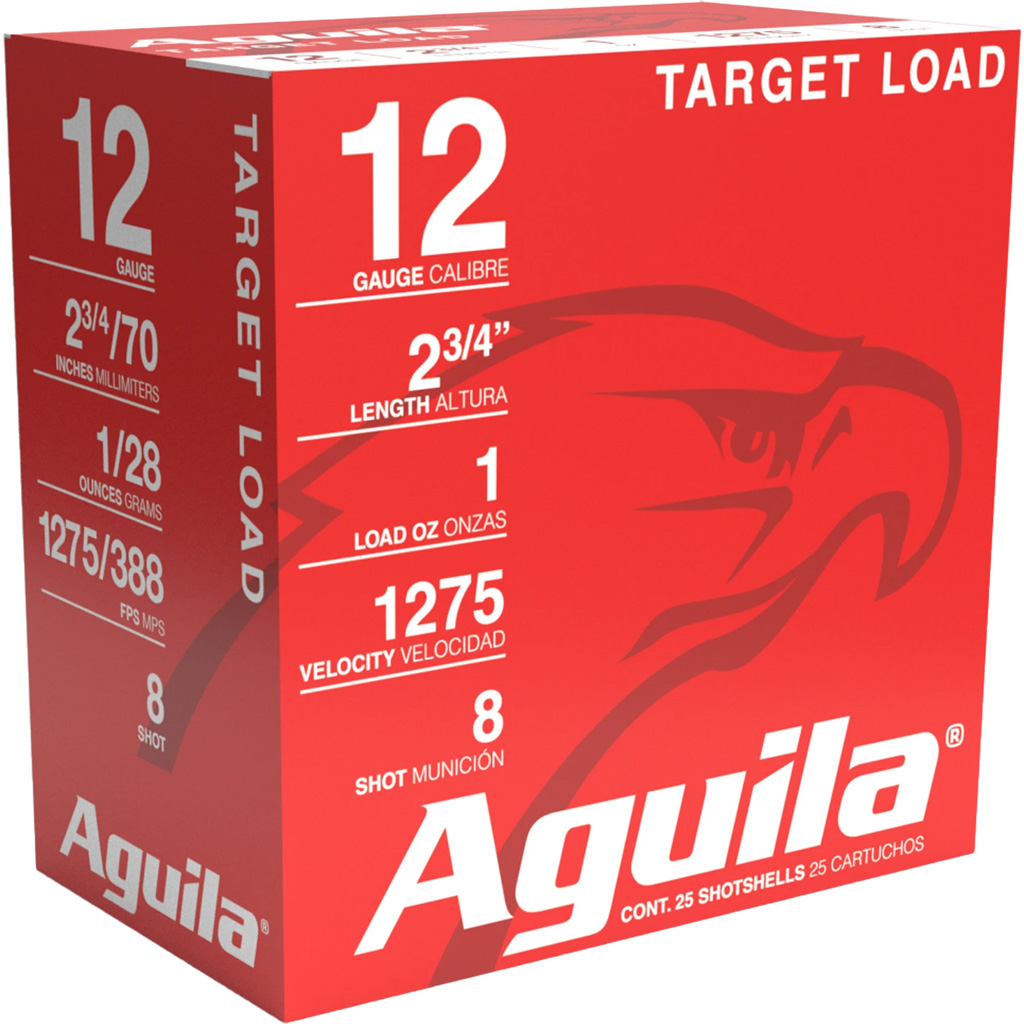 Aguila Target Load 1CHB1328 12 Gauge 2-3/4" 1 oz #8 1275 fps Target Shotshell Ammo