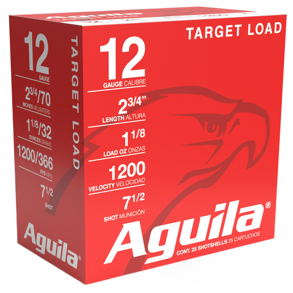 Aguila Heavy Target Shotshells 12 Gauge 2-3/4" 1-1/8 oz #7.5 1200 fps 25/box