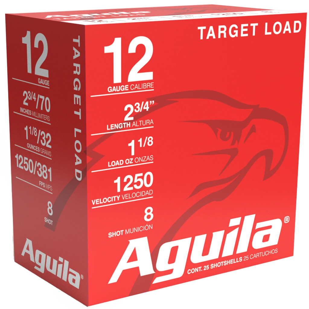 Aguila Target Load 12 Gauge Target Shotshell 2-3/4" 1-1/8 oz #8 1250 fps (25/Box)