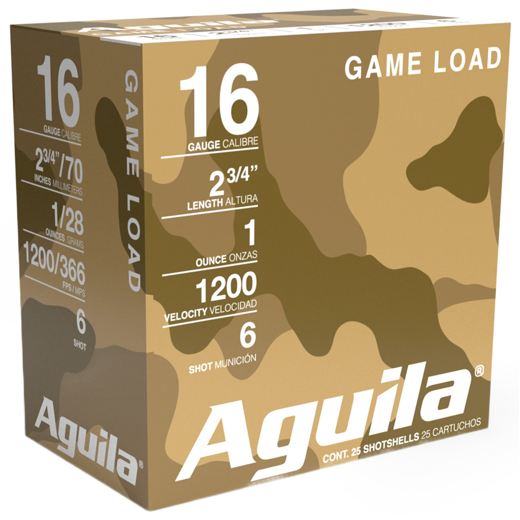 Aguila Game Load 16 Gauge High Velocity Shotshells (2-3/4 in, 1 oz, #6, 25/box)