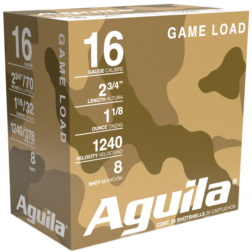 Aguila Game Load High Velocity 16 Gauge 2-3/4 in 1-1/8 oz #8 Shotgun Shotshells (25 Rounds)