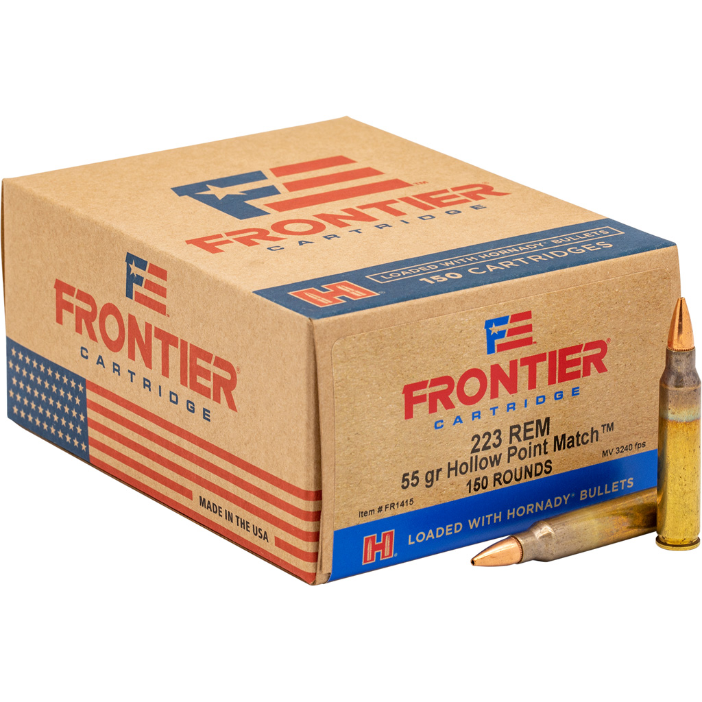 Hornady Frontier FR1415 .223 Rem 55 Grain HP Match Rifle Ammunition (150 Rounds)