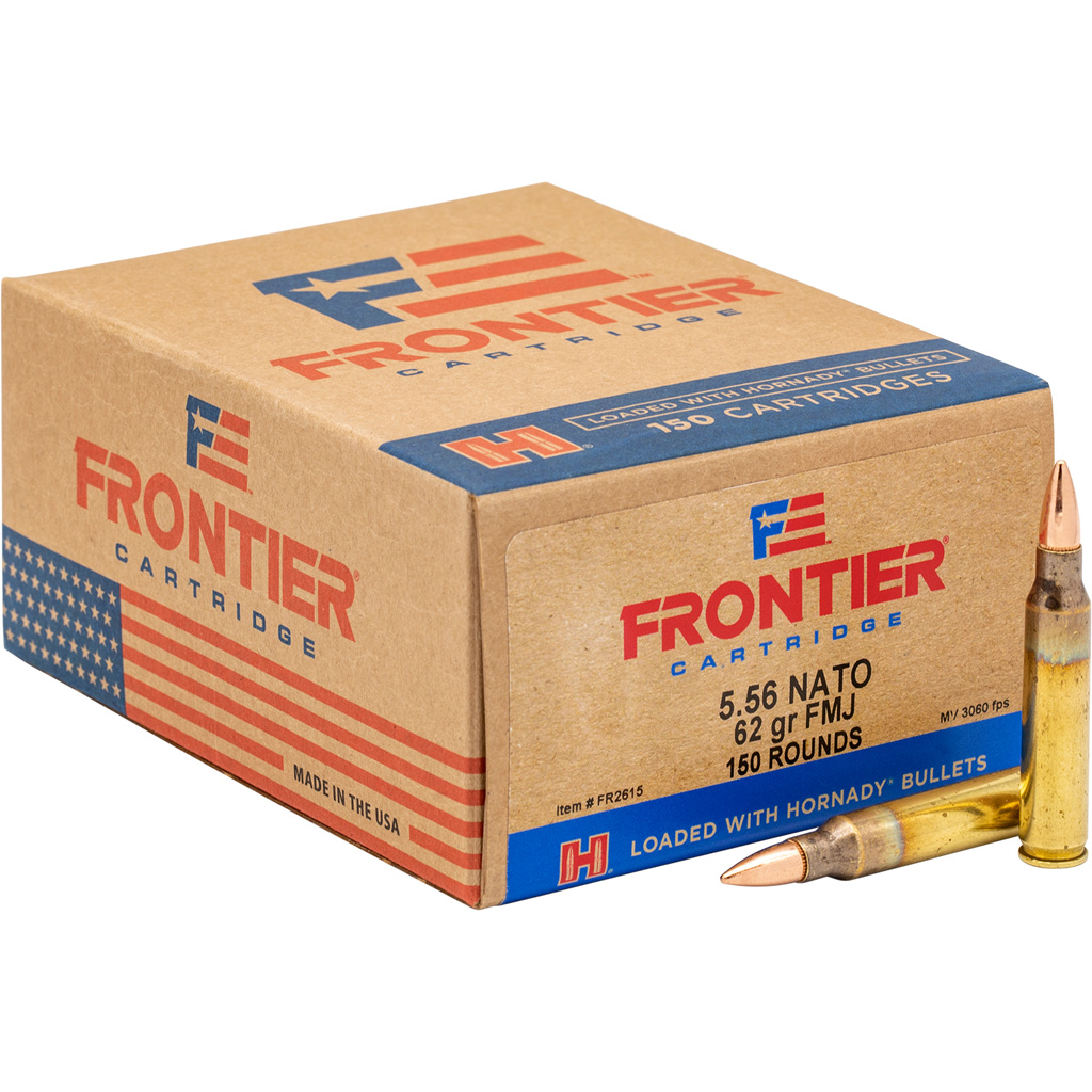Hornady Frontier FR2615 5.56 NATO 62GR FMJ 150rd (8 Box Case)
