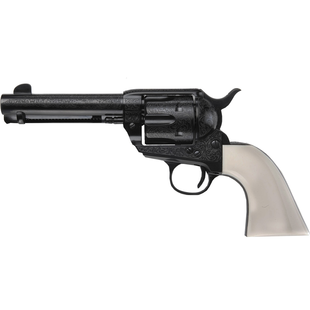 Pietta The Shootist GWII 1873 Revolver 4.75" Laser-Engraved Blue Ultra Ivory Grips