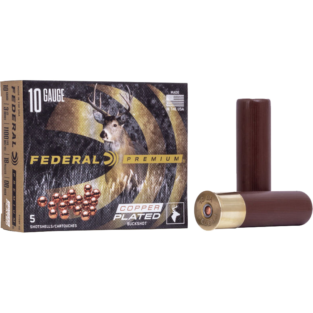 Federal Premium Vital-Shok Shotshell - 00 Buck, 3.5 in, 5 Rounds