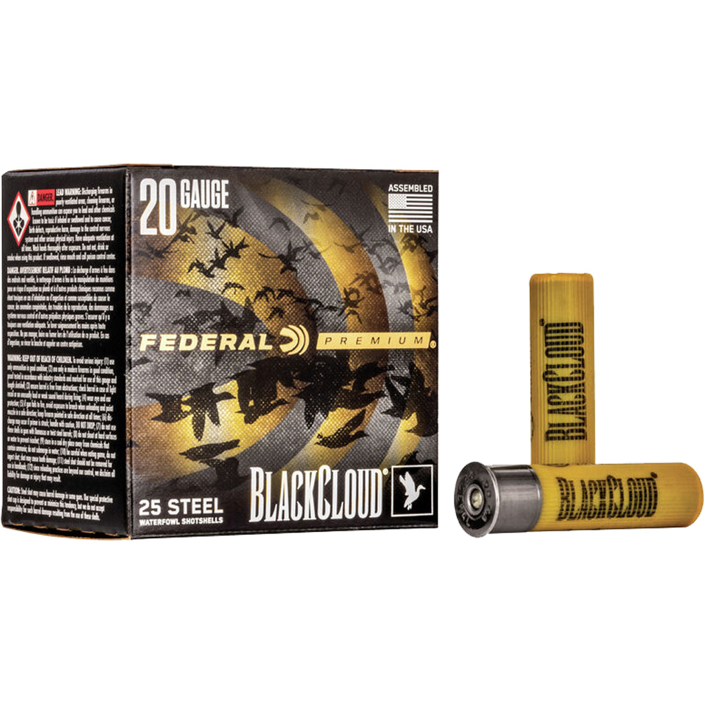 Federal Premium Black Cloud Waterfowl 20 Gauge 3 in 1 oz #3 Steel Shot 25-Round Shotshell