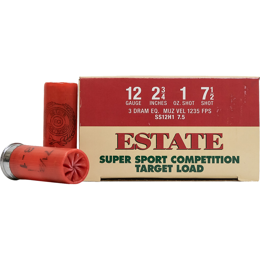 Estate Cartridge Super Sport SS12H175 12 Gauge 2-3/4" 1 oz #7.5 Shotshell (25 Rounds)