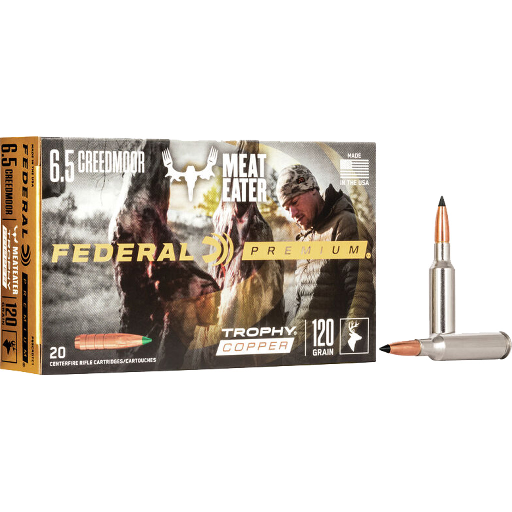 Federal Premium Trophy Copper 6.5 Creedmoor 120 gr Rifle Ammunition