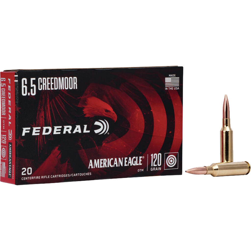 Federal American Eagle 6.5 Creedmoor 120gr Open Tip Match (OTM) 20 Rounds