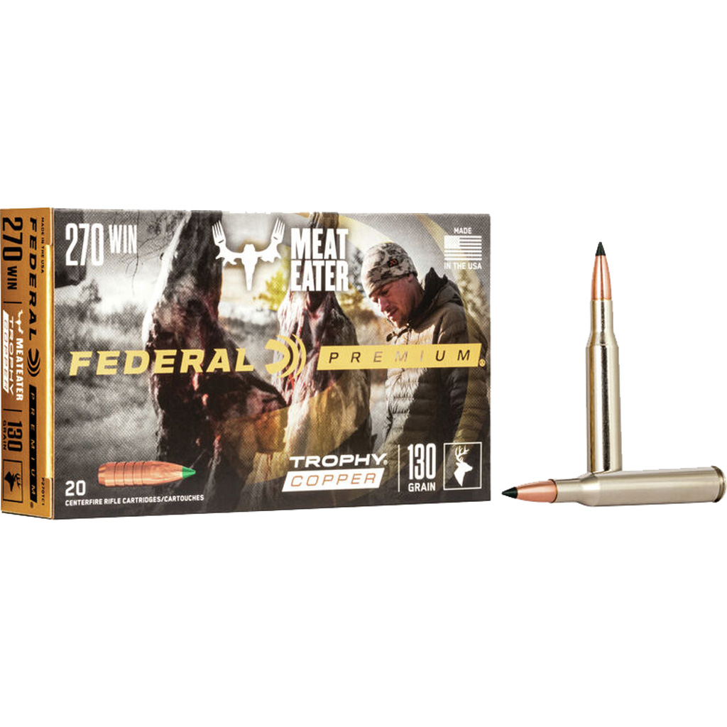 Federal Premium Trophy Copper Rifle Ammunition 270 Winchester 130 Grain (20 Rounds)