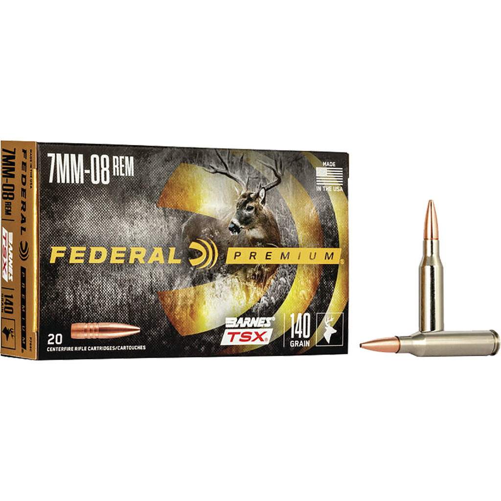 Federal Premium 7mm-08 Remington 140gr Barnes TSX 20rd Rifle Ammunition