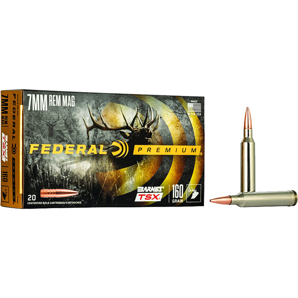 Federal Premium 7mm Rem. Mag. Barnes TSX 160-Grain Rifle Ammunition