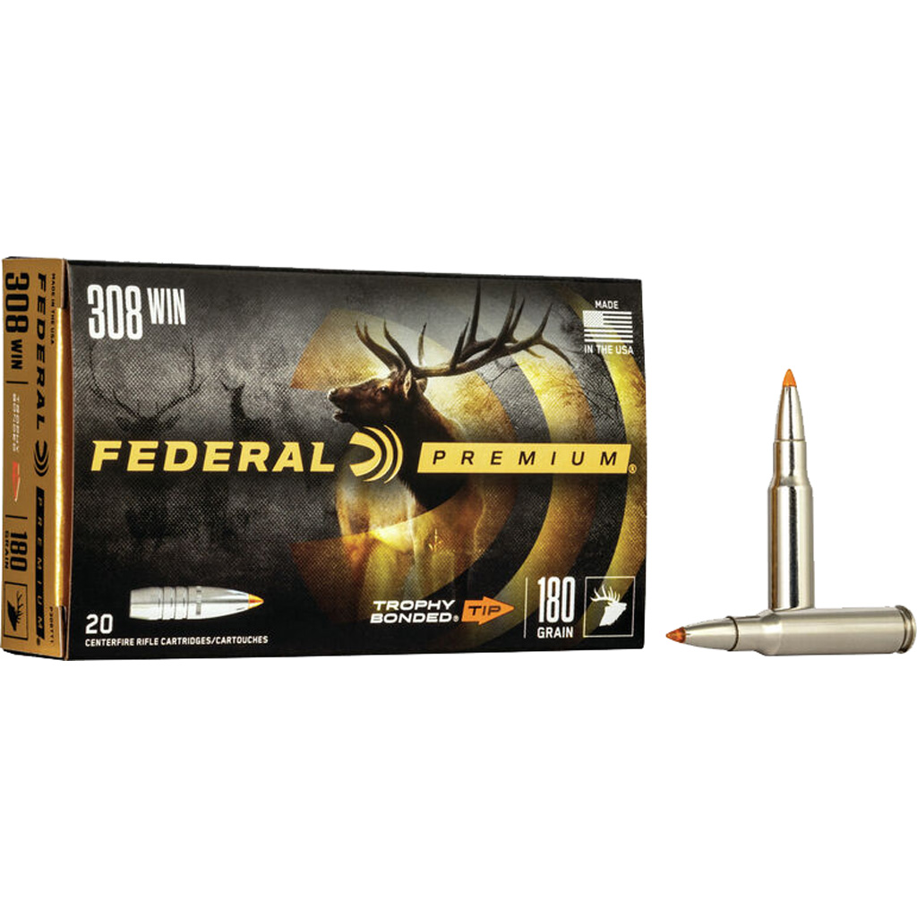 Federal Premium Vital-Shok .308 Win 180gr Trophy Bonded Tip 20rd