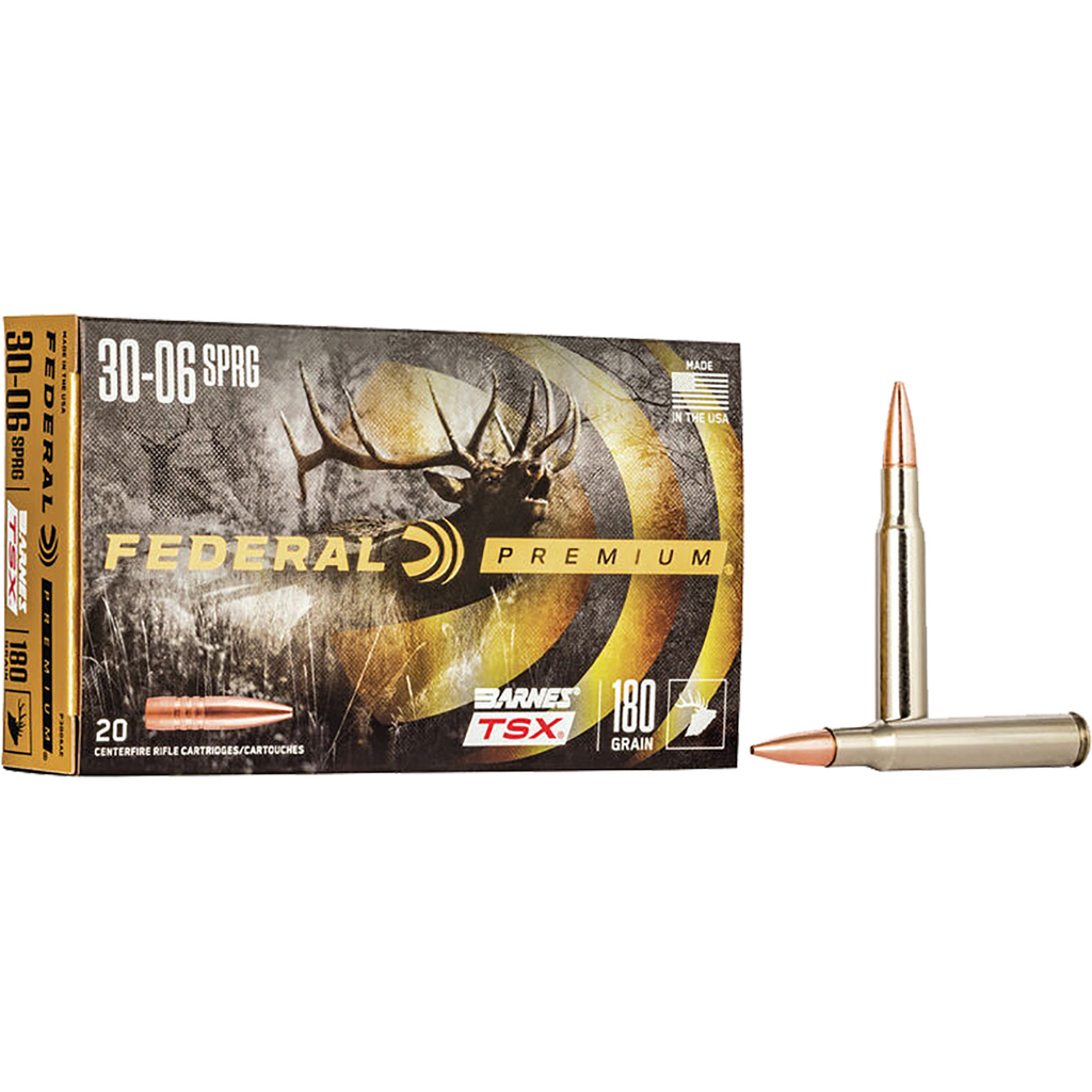Federal Premium Barnes TSX .30-06 Springfield 180gr Hollow Point Rifle Ammunition (20 rounds)