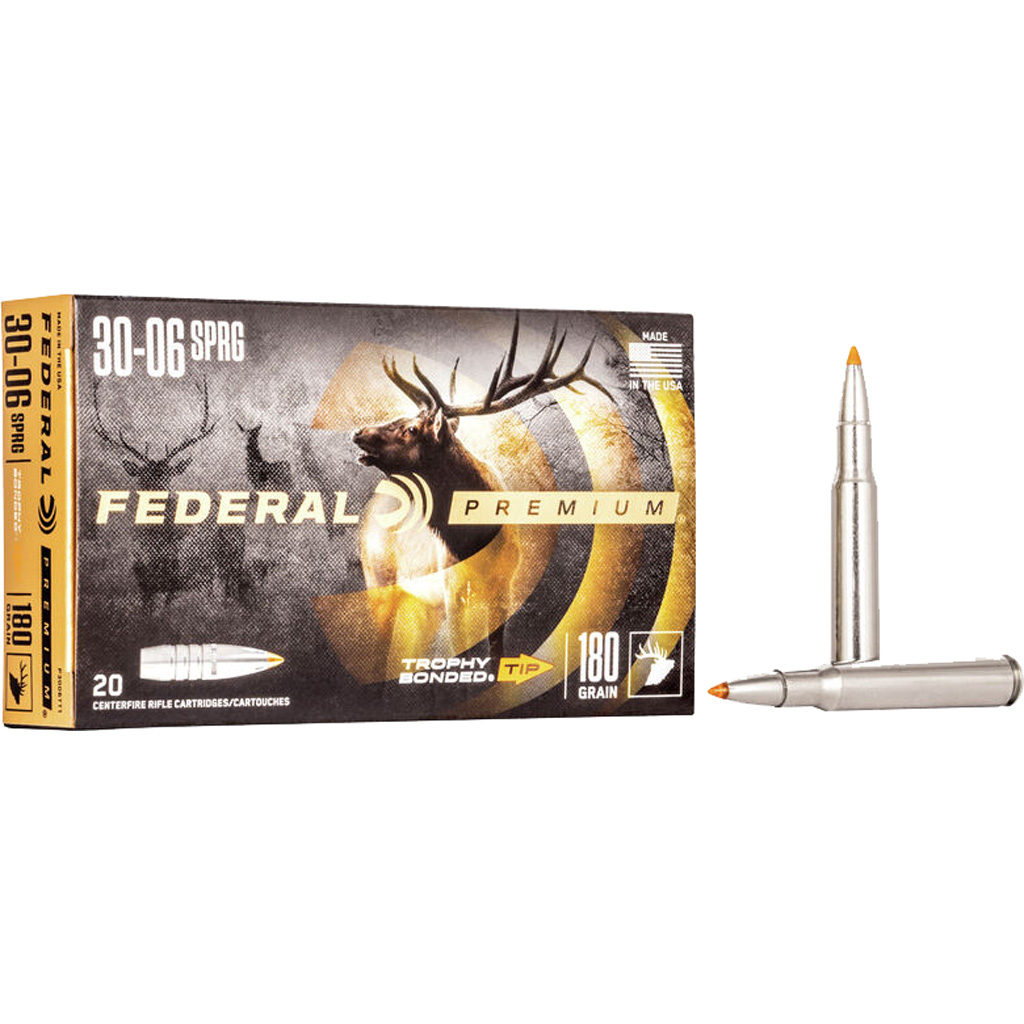 Federal Premium Trophy Bonded Tip .30-06 Springfield 180 Grain